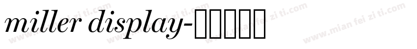 miller display字体转换